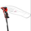 LEKI Airfoil 3D Lightweight Aluminum Ski Poles for Alpine Skiing - Black-Dark Anthracite-Bright Red - 110 cm view 4