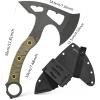 Ccanku C1392 Camping Axes,DC53 Steel Blade with Micarta Handle Chopping Axe Bushcraft Camping Axes Survival Hatchet with Kydex Sheaths for Hiking Hunting Camping Splitting Chopping Wood(Green) view 2