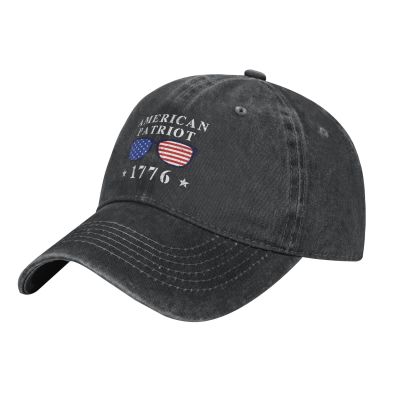 American Patriot 1776 Celebrate Freedom Cowboy Hat Men Vintage Baseball Cap Women Dad Hat Trucker Hat Black