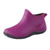Fashion Woman Rain Shoes Outdoor Women's Ankle Garden Boots Shoes Women New Styles Child Gumboots (Purple, 7.5) view 1