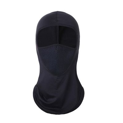 Cycling Ice Silk Head Cover, Summer Sun Protection, Breathable Face Mask, Mask Outdoor Fishing, Windproof, Dust and Sweat Absorption Black