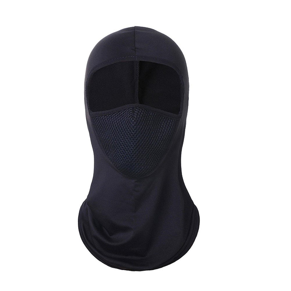 Cycling Ice Silk Head Cover, Summer Sun Protection, Breathable Face Mask, Mask Outdoor Fishing, Windproof, Dust and Sweat Absorption Black