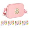 COSHAYSOO Pink Fanny Pack for Girls Purse Crossbody Belt Bag with Initials, Personalized 6 7 8 9 10 11 12 Year Old Teen Girl Birthday Gift Ideas Christmas Gifts Preteen Tween Trendy Stuff Letter S view 1