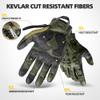 ZUNE LOTOO Tactical Gloves for Men, Green Touchscreen Motorcycle Glove Skeleton with Padded Impact Protection & Cut Resistant for Paintball Airsoft Range Riding Biker Work X-Large view 3