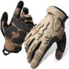 ZUNE LOTOO Tactical Gloves for Men, Tan Touchscreen Motorcycle Glove Skeleton with Padded Impact Protection & Cut Resistant for Paintball Airsoft Range Riding Biker Work Medium view 1