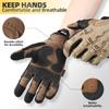 ZUNE LOTOO Tactical Gloves for Men, Tan Touchscreen Motorcycle Glove Skeleton with Padded Impact Protection & Cut Resistant for Paintball Airsoft Range Riding Biker Work Medium view 3