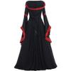 QWENTMTNTY Renaissance Dress Women Black Velvet Witch Dress Oktoberfest Costume Women Pirate Costume for Women Hair Beads Pirate Costume view 2