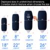 Boat Fender Covers 9" x 26" Fender Covers Marine Boat Bumper Sleeves for Twin Eye & Center Rope Tube Style Fenders, Navy Blue, 3-Pack, Polyester (Boat Fender Not Included) view 4