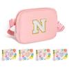 COSHAYSOO Pink Fanny Pack for Girls Purse Crossbody Belt Bag with Initials, Personalized 6 7 8 9 10 11 12 Year Old Teen Girl Birthday Gift Ideas Christmas Gifts Preteen Tween Trendy Stuff Letter N view 1