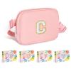 COSHAYSOO Pink Fanny Pack for Girls Purse Crossbody Belt Bag with Initials, Personalized 6 7 8 9 10 11 12 Year Old Teen Girl Birthday Gift Ideas Christmas Gifts Preteen Tween Trendy Stuff Letter C view 1