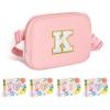 COSHAYSOO Pink Fanny Pack for Girls Purse Crossbody Belt Bag with Initials, Personalized 6 7 8 9 10 11 12 Year Old Teen Girl Birthday Gift Ideas Christmas Gifts Preteen Tween Trendy Stuff Letter K view 1