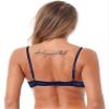 ACSUSS Womens Sheer Lace Lingerie 1/4 Cups Underwire Bras Bare Exposed Breast Push Up Bra Tops Navy Blue Large view 2