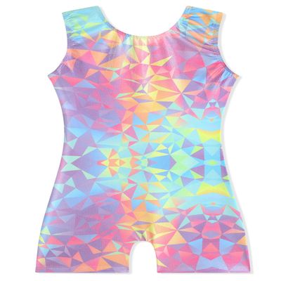 EQSJIU Leotard for Girls Dance Rainbow Lumpy Gymnastics Tumbling Dance Outfit Clothes Little Kids Gymnastics Clothing for Girl 7-8 Years