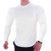 Compression Shirts for Men Quick Dry Long Sleeve Workout Running Sports Shirts Athletic Gym Undershirts Active Baselayers Rash Guard Gear T Shirt White view 2
