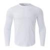 Compression Shirts for Men Quick Dry Long Sleeve Workout Running Sports Shirts Athletic Gym Undershirts Active Baselayers Rash Guard Gear T Shirt White view 3