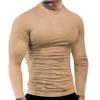 Compression Shirts for Men Quick Dry Long Sleeve Workout Running Sports Shirts Athletic Gym Undershirts Active Baselayers Rash Guard Gear T Shirt Khaki view 1