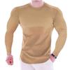 Compression Shirts for Men Quick Dry Long Sleeve Workout Running Sports Shirts Athletic Gym Undershirts Active Baselayers Rash Guard Gear T Shirt Khaki view 2