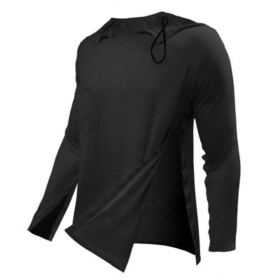 Post Shoulder Surgery Shirts for Men Tearaway Recovery Long Sleeve Shirt Women Full Open Side Snap Chemo Dialysis Adaptive Clothing Black XL
