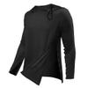 Post Shoulder Surgery Shirts for Men Tearaway Recovery Long Sleeve Shirt Women Full Open Side Snap Chemo Dialysis Adaptive Clothing Black XL view 1
