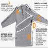 Post Shoulder Surgery Shirts for Men Tearaway Recovery Long Sleeve Shirt Women Full Open Side Snap Chemo Dialysis Adaptive Clothing Black XL view 3