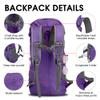 4Monster Portable Hiking Backpack,Lightweight Packable Hiking Daypack,Water Resistant Carry on Backpack for Travel Camping Outdoor (32L, Purple) view 3