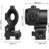 GOTICAL Finger Sight Set, Fixed Backup Front and Rear Sight BUIS Set, Fit Picatinny Rail and Weaver (Combo of - Dot Sight + Magnifier) view 2