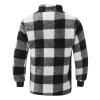 Men's Casual Western Fuzzy Fleece Jackets Sherpa Lined Button Up Pullover Sweatshirts Vintage Winter Warm Sweater Teddy Bear Jackets Outwear Black view 4
