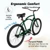 Tracer Two-Rider Adult Beach Cruiser Bike,26-Inch Wheels,Single Speed Coaster Brake, Double Bicycle for Women Men Younger Couple (grn) view 4