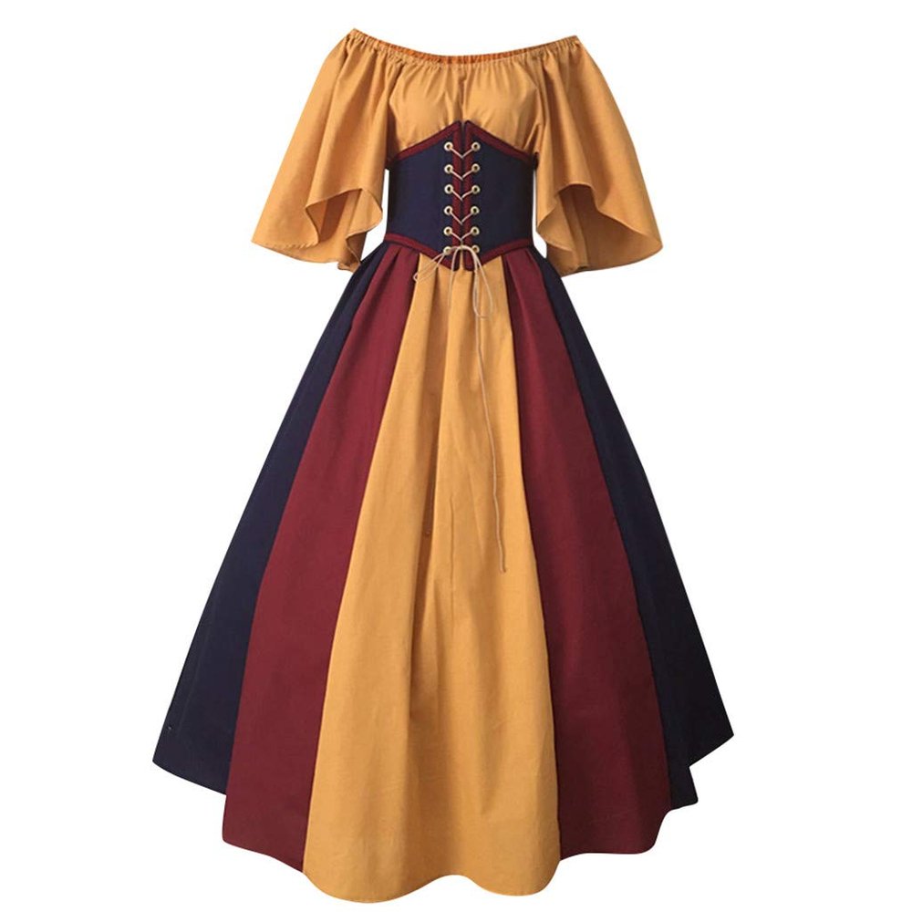 QWENTMTNTY Victorian Dress Women Witch Dresses Medieval Costume Plus Size Womens Pirate Costume Accessories Adult Halloween Costume Women Witch