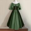 Renaissance Dress Women Long Sleeve Gothic Wedding Dress Black Vampire Dress for Women Pirate Costume Women Plus Coven Witch Costume view 2