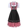 QWENTMTNTY Pink Renaissance Dress Women Black Witch Dress for Women Dirdle Dress Oktoberfest Pirate Costume Women Sexy Witch Skirt Costume for Women view 2