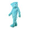 Blue Long haired Bear Cartoon Adult Cosplay Mascot Costume view 2