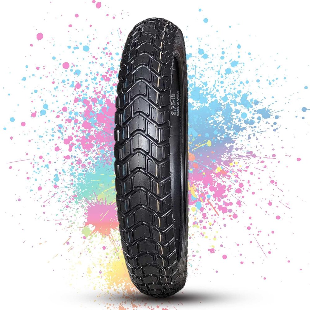 MZBZYU 100/90-19 Front Tire and Tube Set | 100/90/19 Street Tire with Low Knobby Tread | 100 90 19 All-Terrain Tread Tires