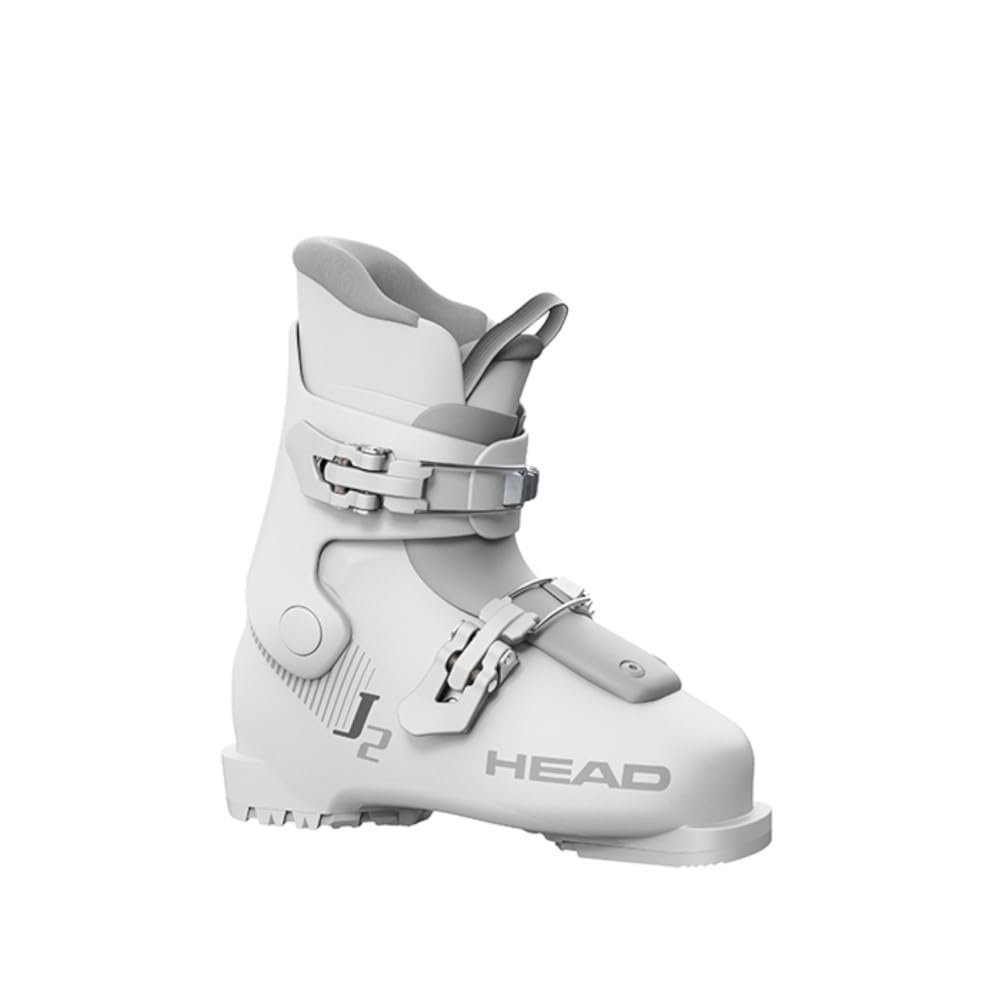 HEAD J 2 Junior Alpine Ski Boots, White/Gray, 21.5