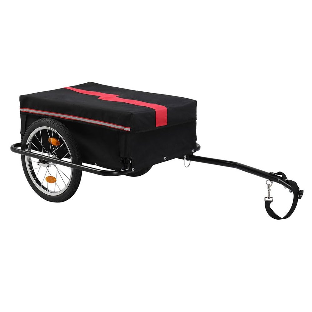 KAMNIK Bike Cargo Trailer, Large Cargo Carrier with Removable Box and Weather Resistant Fabric Anti-Rust Steel Frame and Universal Trailer Hitch Not for Kids or Animals
