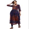 Women's Georgette Embroidered and Sequence Work Anarkali Kurta and Dupatta Set(KD3-Devi-Navy_L) view 1