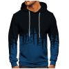 Ymosrh Mens Hoodies Printed Novelty Pullover Hooded Sweatshirt Lightweight Big and Tall Sweaters for Men Pullovers (M, Blue) view 1