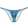Botmois Men Mini Cheek Underwear Pouch Skimpy Briefs Stretchy Ruched Back Swimwear Soft Posing Bikini Grey Plaid M view 1