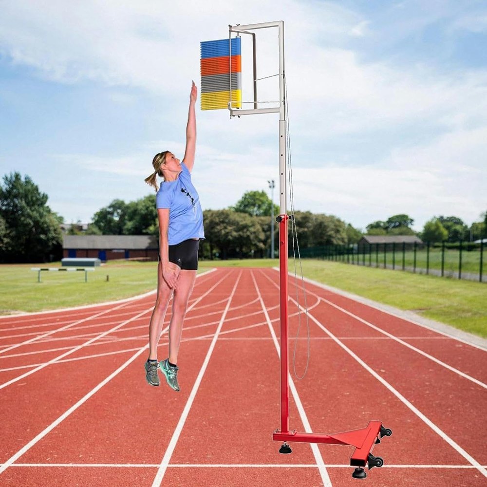 YAZGAN Jump Measurement Tool 5.6-11.8ft, Floor-Standing/Wall-Mount Optional, Volleyball Slam Dunk Training Aid, Vertical Jump Test Stick Pole Tool