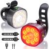 Bike Lights Kit 9LED Bike Headlights High & Low Beams, Ultra-Light and Bright Bicycle Lights, Waterproof Bike Lights for Night Riding, USB-C Bicycle Front and Rear Lights (VTG9) view 1
