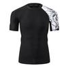Men's Short Sleeves Sun Shirts UV Sun Protection UPF 50+ Rash Guard Black Lion XL view 2