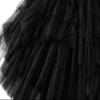 Honeystore Women's Fairy Tulle Skirt A-Line High Low Layered Midi Elastic Waist Party Tutu Petticoat 1379-Black view 4