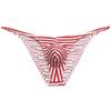 Botmois Men Mini Cheek Underwear Pouch Skimpy Briefs Stretchy Ruched Back Swimwear Soft Posing Bikini Small Red Stripe XL view 1
