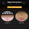 MidTen 3-9x32 5-in-1 Scope Combo with Dual Illuminated Rangefinder Reticle Scope, Laser Sight, Red Dot Sight, Flashlight with 20mm Mount, Red view 4