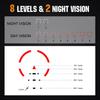 ohhunt Prism Scope 3X Scope Red Illuminated Sight with Absolute Co-Witness view 4
