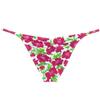 Botmois Men Mini Cheek Underwear Pouch Skimpy Briefs Stretchy Ruched Back Swimwear Soft Posing Bikini Red Apricot Flower M view 3