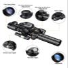 MidTen 3-9x32 5-in-1 Scope Combo with Dual Illuminated Rangefinder Reticle Scope, Laser Sight, Red Dot Sight, Flashlight with 20mm Mount, Green view 2