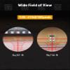 MidTen 3-9x32 5-in-1 Scope Combo with Dual Illuminated Rangefinder Reticle Scope, Laser Sight, Red Dot Sight, Flashlight with 20mm Mount, Green view 4