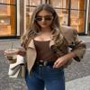 Ekouaer 2 Pack Long Sleeve Shirts for Womens Scoop Neck Tops Slim Fit Undershirts Basic Thermal Tee Shirt Black/Coffee XS view 4