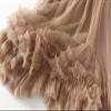 Honeystore Women's Long Midi Skirt A Line Tulle Tutu Tiered Party Dance Petticoat 8023-Khaki view 4